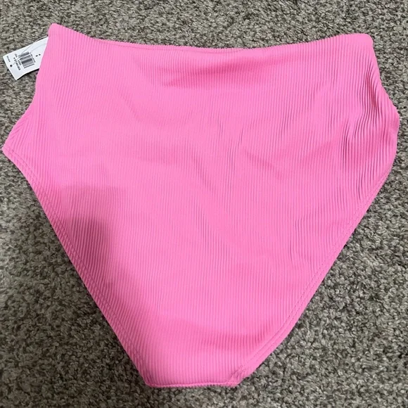 Pink Ribbed High-Wasited Bottoms - Picture 4 of 4